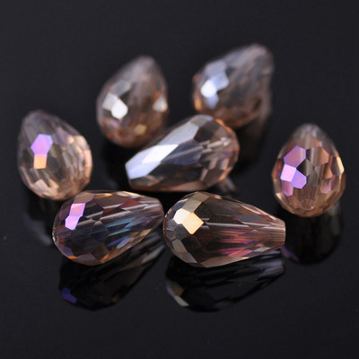 Sticlă de cristal placată AB fațetată în formă de lacrimă 5x3 7x5 12x8mm 15x10mm 18x12mm Mărgele de artizanat în vrac pentru realizarea de bijuterii DIY
