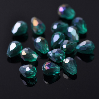 Sticlă de cristal placată AB fațetată în formă de lacrimă 5x3 7x5 12x8mm 15x10mm 18x12mm Mărgele de artizanat în vrac pentru realizarea de bijuterii DIY