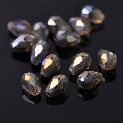 Sticlă de cristal placată AB fațetată în formă de lacrimă 5x3 7x5 12x8mm 15x10mm 18x12mm Mărgele de artizanat în vrac pentru realizarea de bijuterii DIY