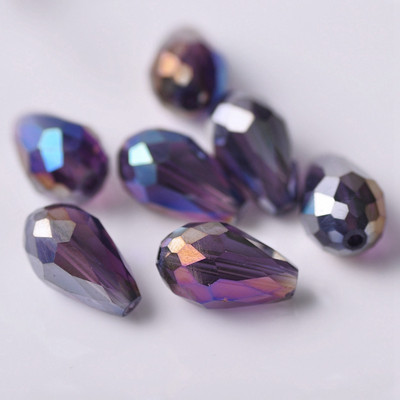 Sticlă de cristal placată AB fațetată în formă de lacrimă 5x3 7x5 12x8mm 15x10mm 18x12mm Mărgele de artizanat în vrac pentru realizarea de bijuterii DIY