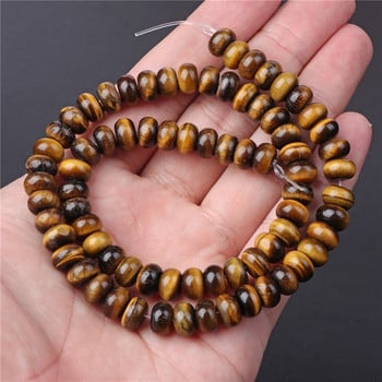 45 Kind Tiger Eye Stone Bead Естествен жълт кабошон Кръгли фасетирани квадратни свободни мъниста Подходящи за модна изработка на бижута Ръчно изработени доставки