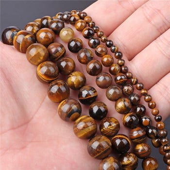 45 Kind Tiger Eye Stone Bead Естествен жълт кабошон Кръгли фасетирани квадратни свободни мъниста Подходящи за модна изработка на бижута Ръчно изработени доставки