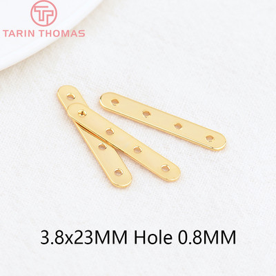 (3120) 20PCS 22x3.6MM 24K zlatne boje mesinga 5 rupa konektor razmaknice perle visoke kvalitete DIY izradu nakita nalazi pribor