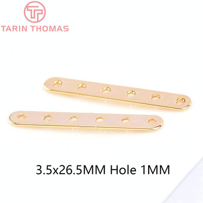 (3120) 20PCS 22x3.6MM 24K zlatne boje mesinga 5 rupa konektor razmaknice perle visoke kvalitete DIY izradu nakita nalazi pribor