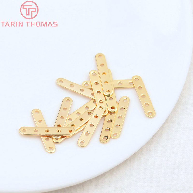 (3120) 20PCS 22x3.6MM 24K zlatne boje mesinga 5 rupa konektor razmaknice perle visoke kvalitete DIY izradu nakita nalazi pribor