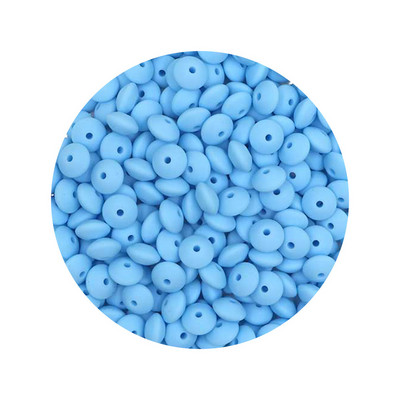 Kovict 50Pcs Χάντρες σιλικόνης 12mm Χάντρες φακής DIY Κρεμαστό με αλυσίδα μωρού πιπίλας Δωρεάν BPA φιλικά προς το περιβάλλον Παιχνίδια μωρού δοντιών