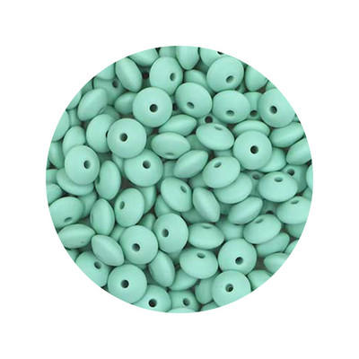 Kovict 50Pcs Χάντρες σιλικόνης 12mm Χάντρες φακής DIY Κρεμαστό με αλυσίδα μωρού πιπίλας Δωρεάν BPA φιλικά προς το περιβάλλον Παιχνίδια μωρού δοντιών