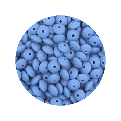 Kovict 50Pcs Χάντρες σιλικόνης 12mm Χάντρες φακής DIY Κρεμαστό με αλυσίδα μωρού πιπίλας Δωρεάν BPA φιλικά προς το περιβάλλον Παιχνίδια μωρού δοντιών