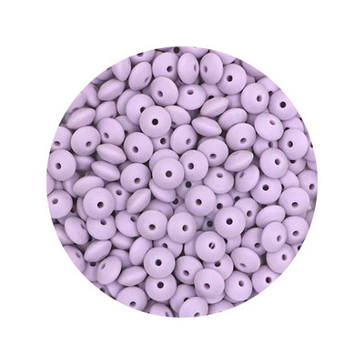 Kovict 50Pcs Χάντρες σιλικόνης 12mm Χάντρες φακής DIY Κρεμαστό με αλυσίδα μωρού πιπίλας Δωρεάν BPA φιλικά προς το περιβάλλον Παιχνίδια μωρού δοντιών