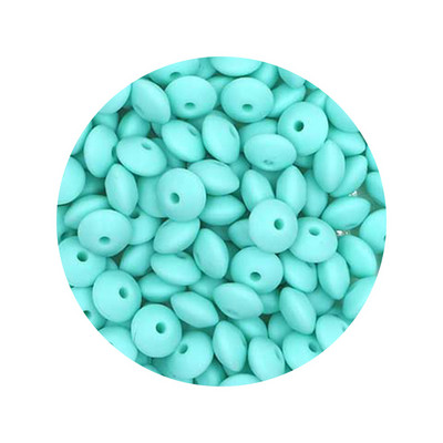 Kovict 50Pcs Χάντρες σιλικόνης 12mm Χάντρες φακής DIY Κρεμαστό με αλυσίδα μωρού πιπίλας Δωρεάν BPA φιλικά προς το περιβάλλον Παιχνίδια μωρού δοντιών