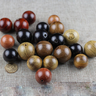 1 iepakojums augstas kvalitātes dabīgā apaļkoka krelles, 6–20 mm rožkoka/sandalkoka/agalkoka koka burvības krelles, DIY rotaslietas.