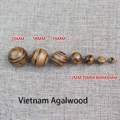 1 pachet de mărgele rotunde din lemn natural de înaltă calitate, 6-20 mm, lemn de trandafir/lemn de santal/lemn de agal, mărgele de farmec din lemn, descoperiri pentru realizarea de bijuterii