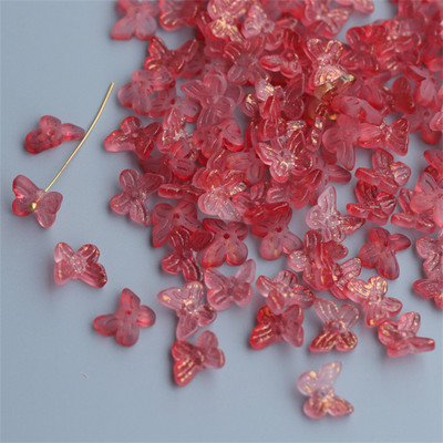 Нов дизайн Пеперуда Стъклени мъниста Ръчно изработен материал 10 мм градиент Свободни висулки Аксесоари за бижута за обеци Направи си сам Талисмани Мъниста