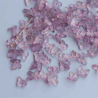 Нов дизайн Пеперуда Стъклени мъниста Ръчно изработен материал 10 мм градиент Свободни висулки Аксесоари за бижута за обеци Направи си сам Талисмани Мъниста