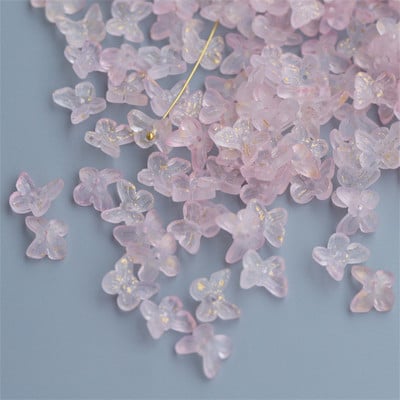 Нов дизайн Пеперуда Стъклени мъниста Ръчно изработен материал 10 мм градиент Свободни висулки Аксесоари за бижута за обеци Направи си сам Талисмани Мъниста