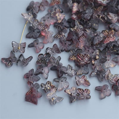 Нов дизайн Пеперуда Стъклени мъниста Ръчно изработен материал 10 мм градиент Свободни висулки Аксесоари за бижута за обеци Направи си сам Талисмани Мъниста