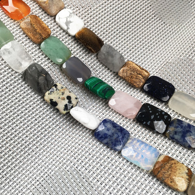 Естествен камък Фасетирана квадратна форма Мъниста Агатови кристали Разпръснати мъниста За изработка на бижута Направи си сам Колие Гривна Аксесоари