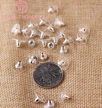 (4108)100PCS 11mm Χρυσό Χρώμα Ασημί Χρώμα Σίδερο+Πλαστικό Σκουλαρίκι Πίσω Αξεσουάρ Diy Jewelry Findings