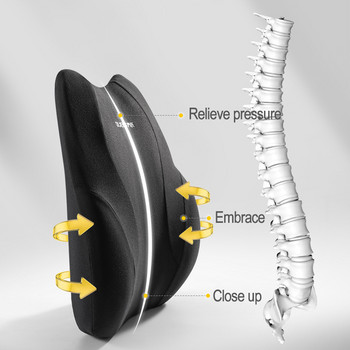 JINSERTA Προσκέφαλο αυτοκινήτου Μαξιλάρι λαιμού οσφυϊκή υποστήριξη Μαξιλάρι μέσης Κάθισμα πλάτης Μαξιλάρια Κάλυμμα ανακούφισης κούρασης οδηγού Μαξιλάρι ταξιδιού
