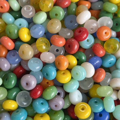 5x8 mm staklena perla ovalnog oblika, šarena razmaknica, visokokvalitetna ogrlica za izradu nakita „uradi sam“