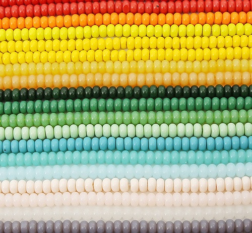 5x8 mm staklena perla ovalnog oblika, šarena razmaknica, visokokvalitetna ogrlica za izradu nakita „uradi sam“