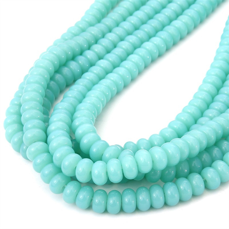 5x8 mm staklena perla ovalnog oblika, šarena razmaknica, visokokvalitetna ogrlica za izradu nakita „uradi sam“