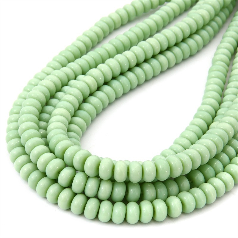 5x8 mm staklena perla ovalnog oblika, šarena razmaknica, visokokvalitetna ogrlica za izradu nakita „uradi sam“