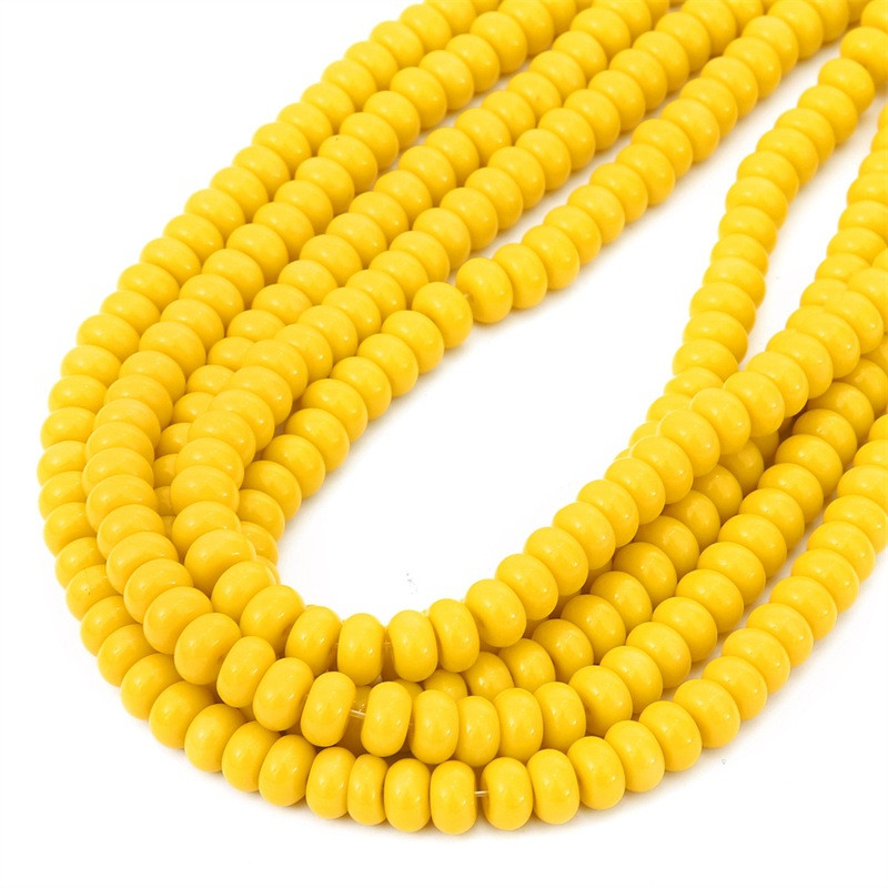 5x8 mm staklena perla ovalnog oblika, šarena razmaknica, visokokvalitetna ogrlica za izradu nakita „uradi sam“