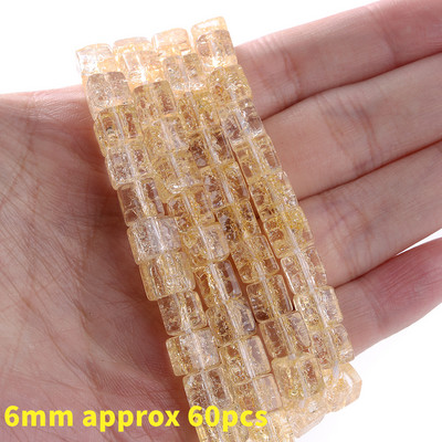 Kvadratne perle od prirodnog kamena Puknuti kristali Dragulj Rasuti odstojnik Kockaste perle za izradu nakita DIY Narukvica Ogrlica Dodaci 6 mm