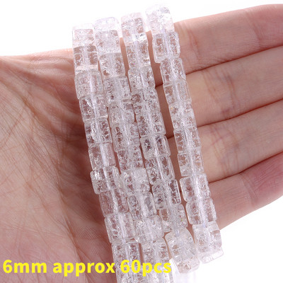 Kvadratne perle od prirodnog kamena Puknuti kristali Dragulj Rasuti odstojnik Kockaste perle za izradu nakita DIY Narukvica Ogrlica Dodaci 6 mm