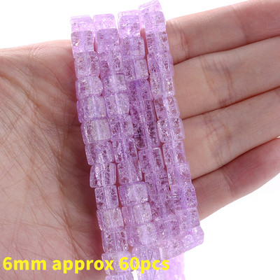 Kvadratne perle od prirodnog kamena Puknuti kristali Dragulj Rasuti odstojnik Kockaste perle za izradu nakita DIY Narukvica Ogrlica Dodaci 6 mm