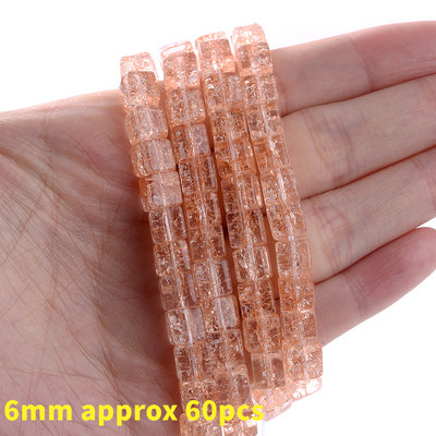 Kvadratne perle od prirodnog kamena Puknuti kristali Dragulj Rasuti odstojnik Kockaste perle za izradu nakita DIY Narukvica Ogrlica Dodaci 6 mm