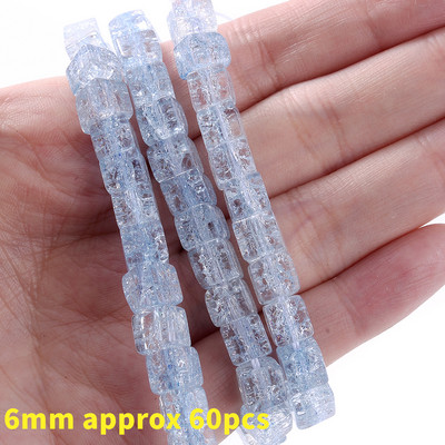 Kvadratne perle od prirodnog kamena Puknuti kristali Dragulj Rasuti odstojnik Kockaste perle za izradu nakita DIY Narukvica Ogrlica Dodaci 6 mm