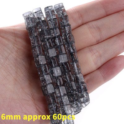 Kvadratne perle od prirodnog kamena Puknuti kristali Dragulj Rasuti odstojnik Kockaste perle za izradu nakita DIY Narukvica Ogrlica Dodaci 6 mm