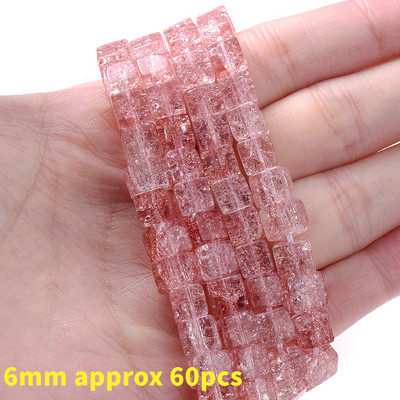 Kvadratne perle od prirodnog kamena Puknuti kristali Dragulj Rasuti odstojnik Kockaste perle za izradu nakita DIY Narukvica Ogrlica Dodaci 6 mm