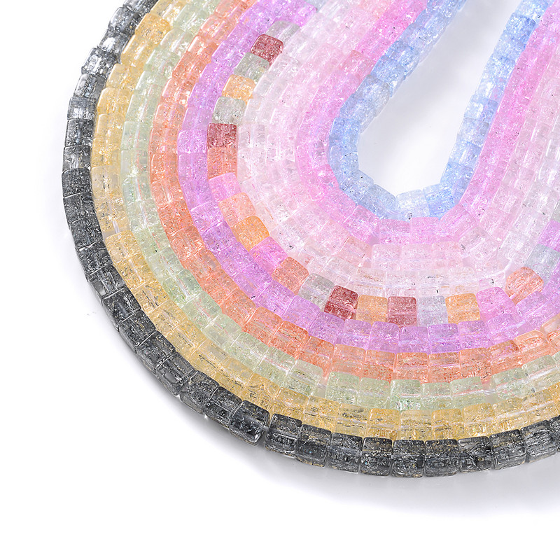 Kvadratne perle od prirodnog kamena Puknuti kristali Dragulj Rasuti odstojnik Kockaste perle za izradu nakita DIY Narukvica Ogrlica Dodaci 6 mm