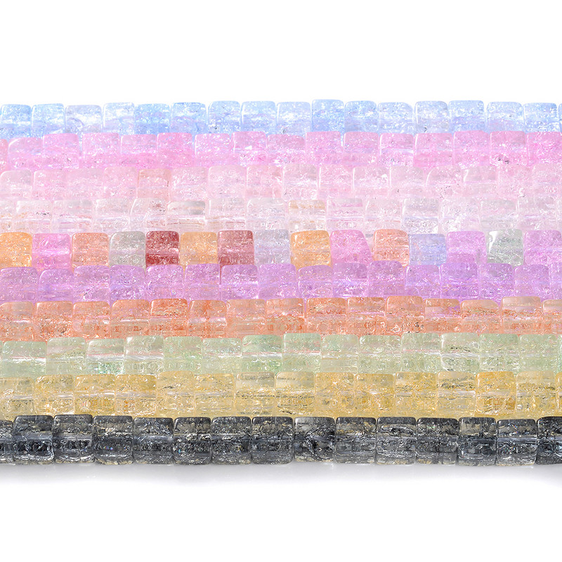 Kvadratne perle od prirodnog kamena Puknuti kristali Dragulj Rasuti odstojnik Kockaste perle za izradu nakita DIY Narukvica Ogrlica Dodaci 6 mm