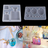 1 db kristály szilikon forma félgömbös Cabochon függő gyanta epoxi UV forma ékszer epoxi gyanta formák készítéséhez