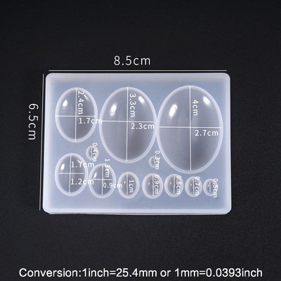 1 db kristály szilikon forma félgömbös Cabochon függő gyanta epoxi UV forma ékszer epoxi gyanta formák készítéséhez