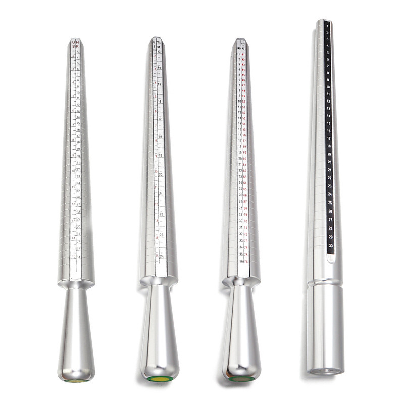 1 vnt metalo profesionalūs juvelyrikos įrankiai įtvaro lazdelės piršto matuoklio žiedo dydžio matavimo JK / JAV dydis, skirtas „pasidaryk pats“ papuošalų dydžio įrankiui