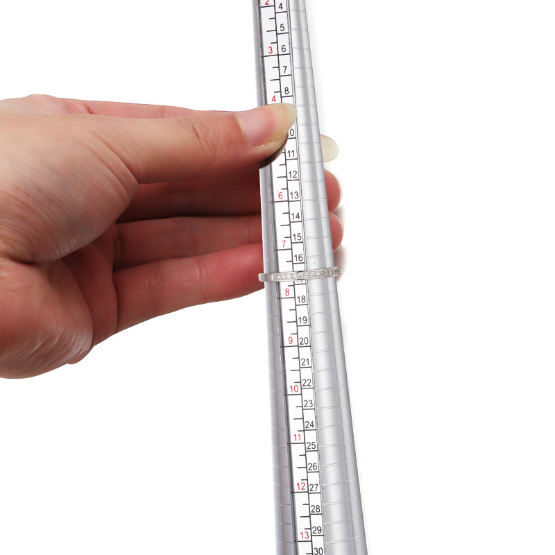 1 vnt metalo profesionalūs juvelyrikos įrankiai įtvaro lazdelės piršto matuoklio žiedo dydžio matavimo JK / JAV dydis, skirtas „pasidaryk pats“ papuošalų dydžio įrankiui