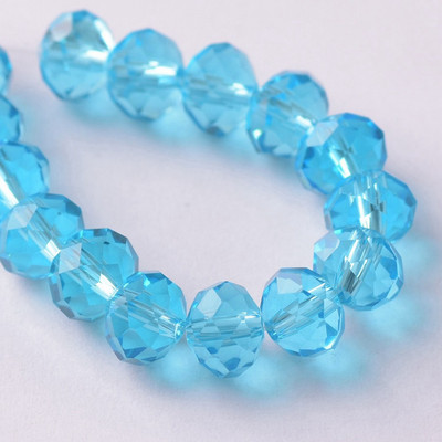 Egyszínű 3x2mm 4x3mm 6x4mm 8x6mm 10x7mm 12x8mm Rondelle csiszolt cseh kristályüveg laza távtartó gyöngyök ékszerkészítéshez barkácsolás