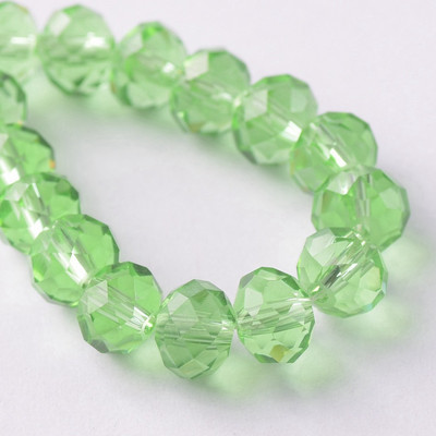 Egyszínű 3x2mm 4x3mm 6x4mm 8x6mm 10x7mm 12x8mm Rondelle csiszolt cseh kristályüveg laza távtartó gyöngyök ékszerkészítéshez barkácsolás