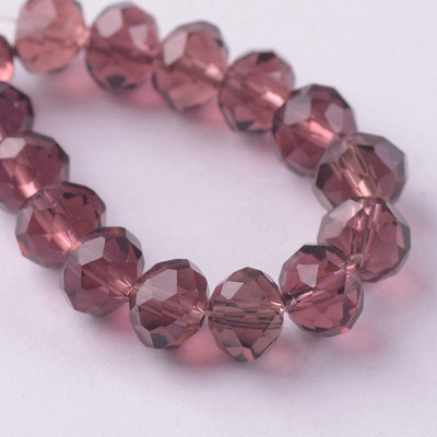 Egyszínű 3x2mm 4x3mm 6x4mm 8x6mm 10x7mm 12x8mm Rondelle csiszolt cseh kristályüveg laza távtartó gyöngyök ékszerkészítéshez barkácsolás
