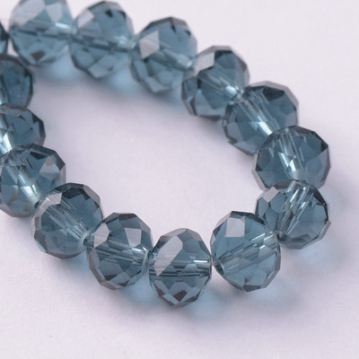 Egyszínű 3x2mm 4x3mm 6x4mm 8x6mm 10x7mm 12x8mm Rondelle csiszolt cseh kristályüveg laza távtartó gyöngyök ékszerkészítéshez barkácsolás