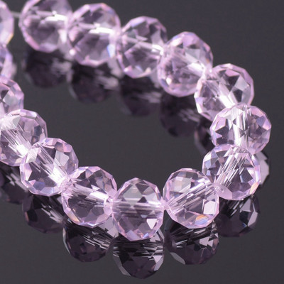 Egyszínű 3x2mm 4x3mm 6x4mm 8x6mm 10x7mm 12x8mm Rondelle csiszolt cseh kristályüveg laza távtartó gyöngyök ékszerkészítéshez barkácsolás