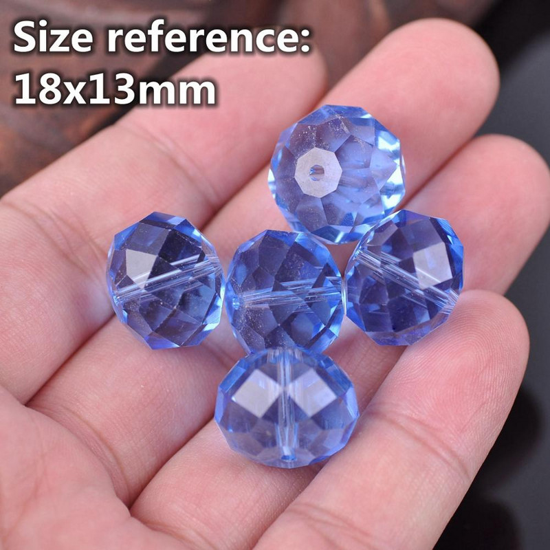 Egyszínű 3x2mm 4x3mm 6x4mm 8x6mm 10x7mm 12x8mm Rondelle csiszolt cseh kristályüveg laza távtartó gyöngyök ékszerkészítéshez barkácsolás
