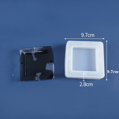 DIY epoksü-tuhatoos vaiguvorm vahtralehe ümmargune ruudukujuline südamekonteiner tuhatoos Valatavad silikoonvormid vaigu kodukaunistamiseks