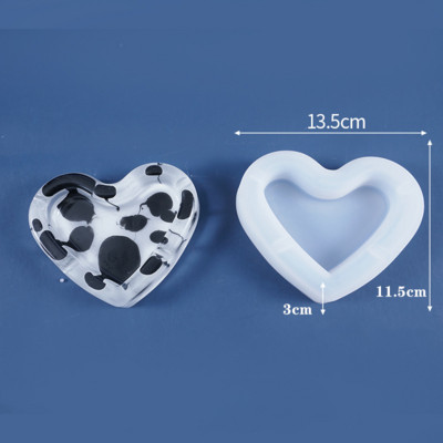 DIY epoksü-tuhatoos vaiguvorm vahtralehe ümmargune ruudukujuline südamekonteiner tuhatoos Valatavad silikoonvormid vaigu kodukaunistamiseks