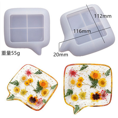 DIY epoksü-tuhatoos vaiguvorm vahtralehe ümmargune ruudukujuline südamekonteiner tuhatoos Valatavad silikoonvormid vaigu kodukaunistamiseks